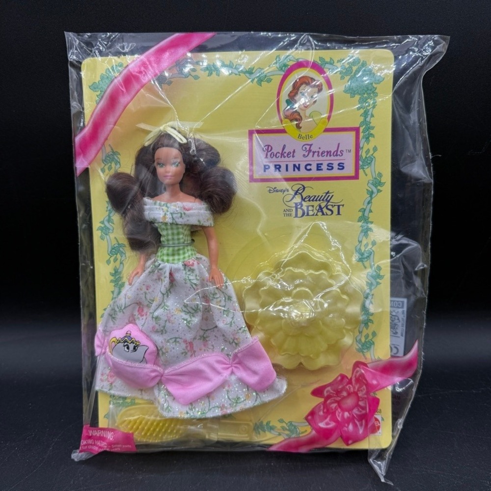 Vintage Mattel Disney Beauty The Beast Belle Pocket Friends Princess Doll 1997
